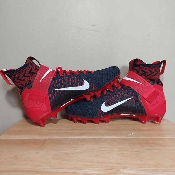 Nike Alpha Menace Elite 2 Flyknit Football Cleats Red Black BV2077-009 Mens 10.5 main image 6